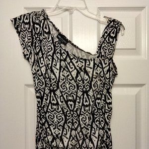 ***5/$20***Sexy Tribal Print Asymmetric Cold Shoulder Top